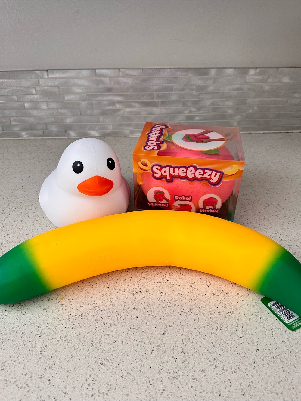 Squishy Bundle - Squishy Duck, Squishy Banana, Squishy Peach
